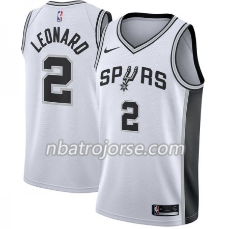 Män San Antonio Spurs Tröja Kawhi Leonard 2 Nike 2017-18 Vit Swingman Män San Antonio Spurs Tröja Kawhi Leonard 2 Nike 2017-18 Vit Swingman